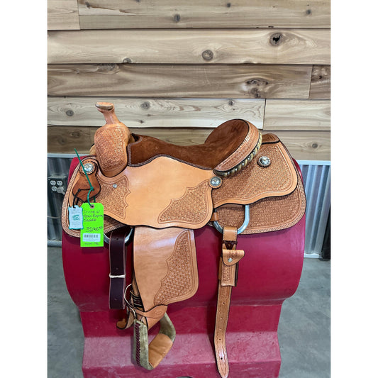 Irvine 16" Team Roping Saddle - Rust Padded Seat