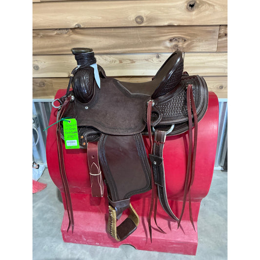 Irvine 15.5" Will James Ranch Saddle w/ Post Horn-3/4 Bicycle Seat
