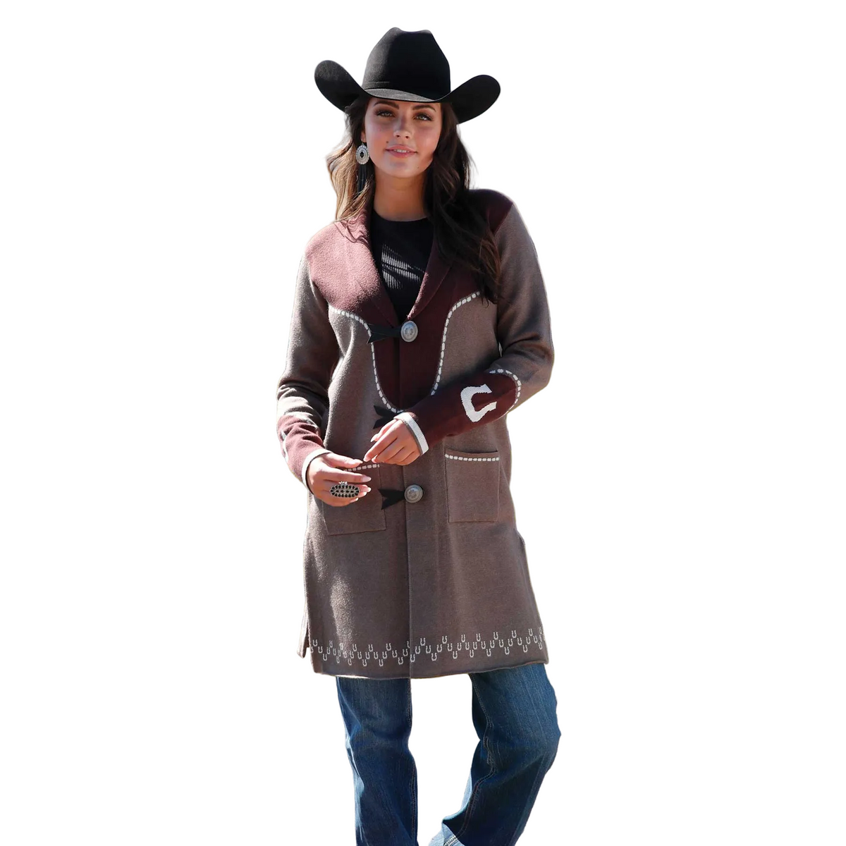 Cinch Women's Long Sleeve Duster - Grey - Irvine Tack & Western Wear