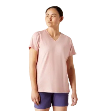 Womens Rebar Cotton Strong V-Neck Short Sleeve Tee Shirt