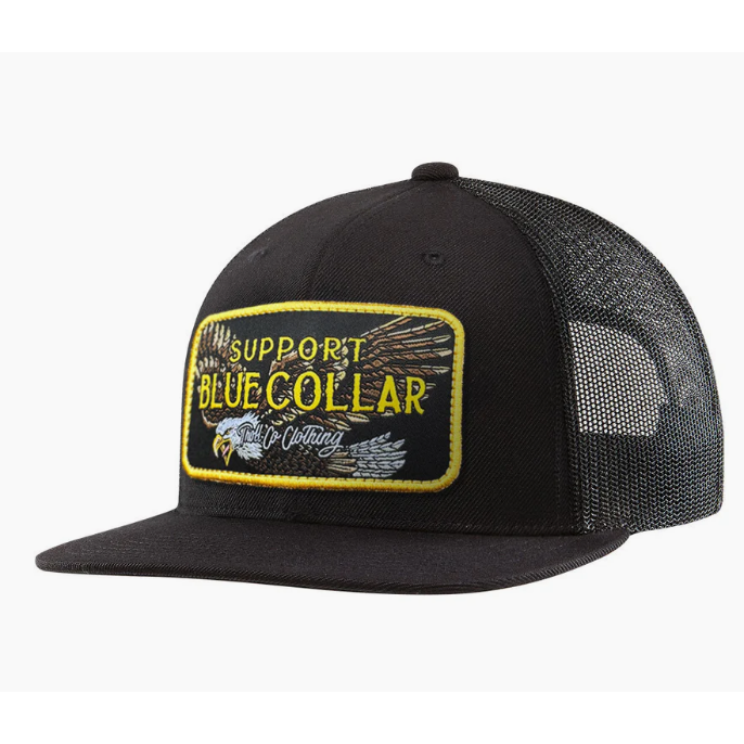 Troll Barricade Eagle Flat Bill Cap- Black