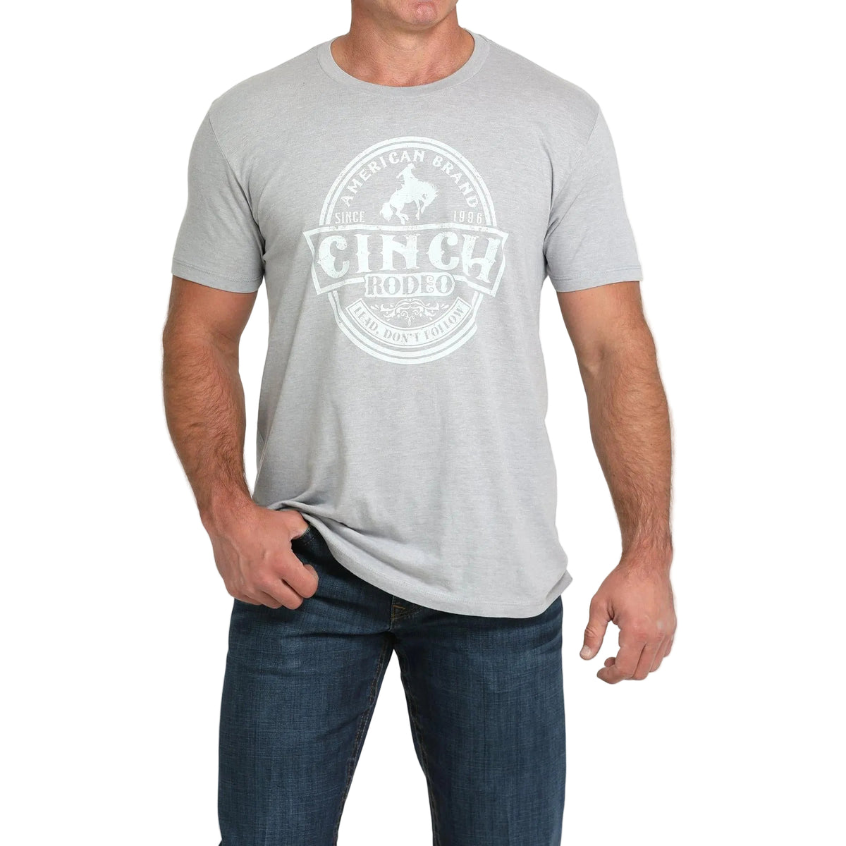 Cinch Men's Short Sleeve Tee Shirt - Grey