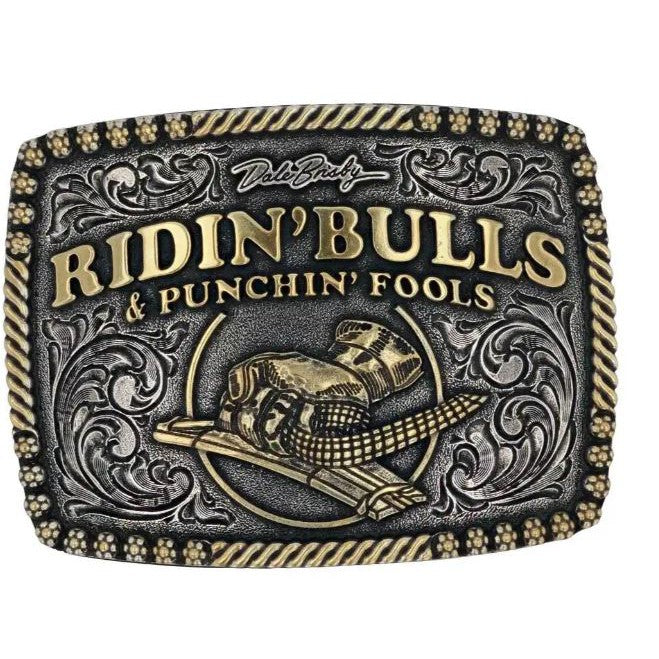 Montana Silversmiths Dale Brisby Bulls and Punchin Fools Attitude Buckle