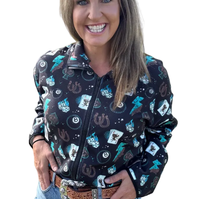 Sterling Kreek Long Sleeve Cowgirl Charm Cropped Jacket - Multi - Irvine Tack & Western Wear