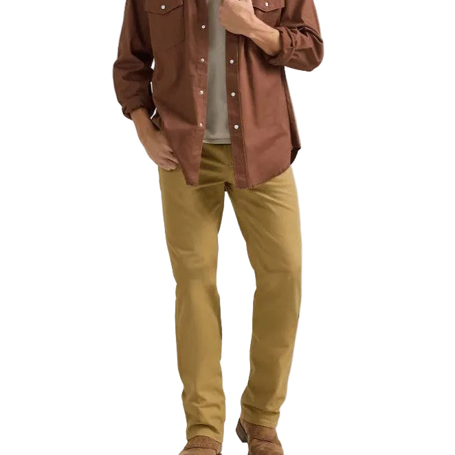 Wrangler Men's Performance Tough Comfort Cowboy Cut Slim Fit Canvas Jean - Kelp Brown - Irvine Tack & Western Wear