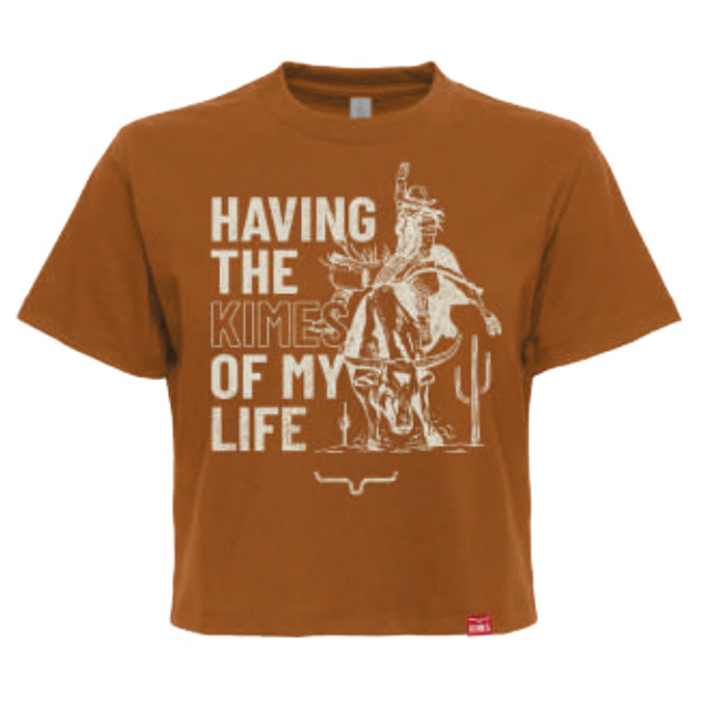 Kimes Women's Kimes of My Life Short Sleeve Crop Tee Shirt- Multiple Colours