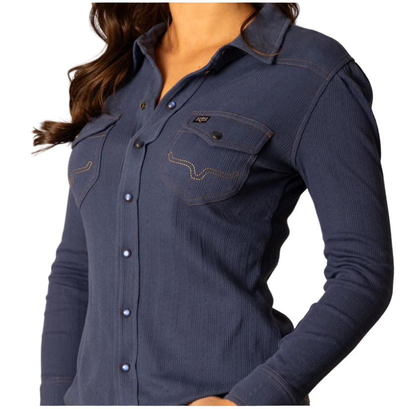 Kimes Women's Long Sleeve Isabel Pointelle Shirt- Multiple Colours - Irvine Tack & Western Wear
