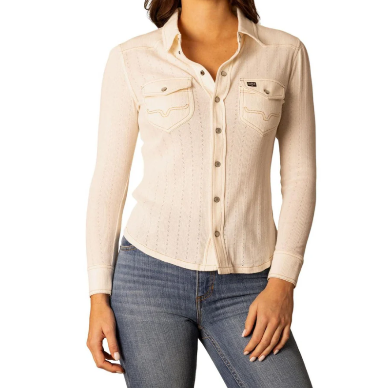Kimes Women's Long Sleeve Isabel Pointelle Shirt- Multiple Colours - Irvine Tack & Western Wear