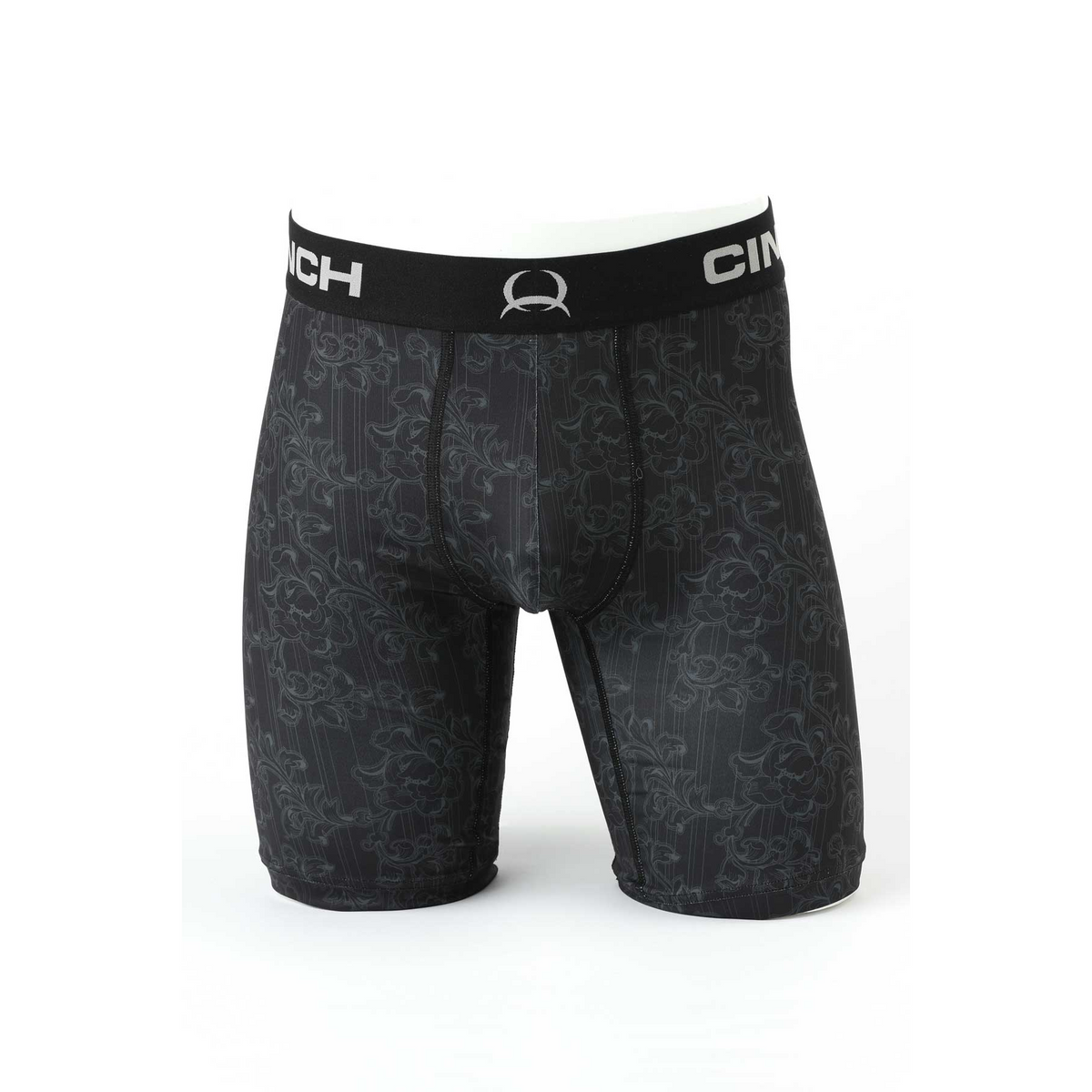 Cinch 9" Floral Boxer Brief- Black - Irvine Tack & Western Wear