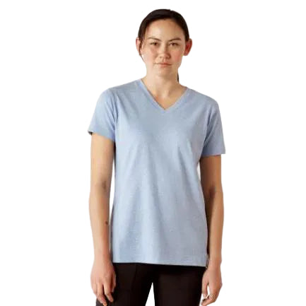 Womens Rebar Cotton Strong V-Neck Short Sleeve Tee Shirt