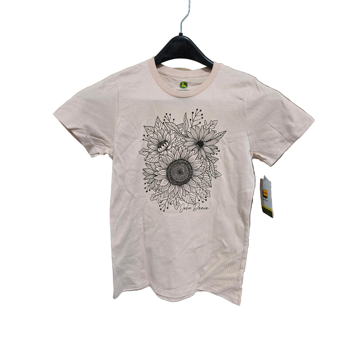John Deere Women's Sunflower Short Sleeve Tee Shirt - Dusty Rose - Irvine Tack & Western Wear