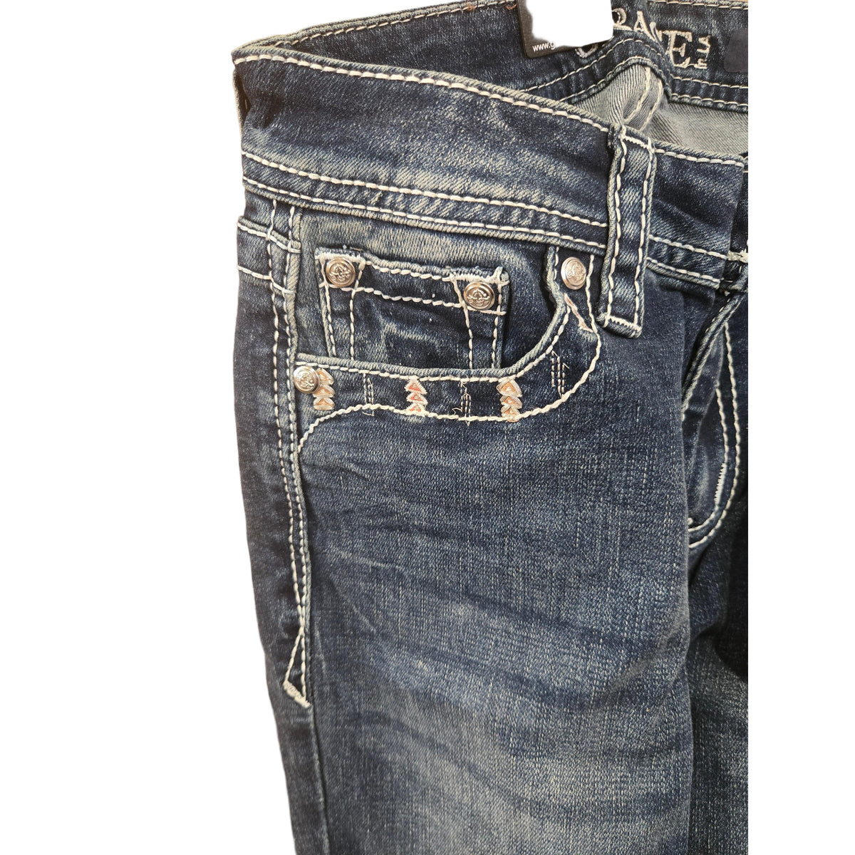 Grace in LA Women's Aztec Bootcut Jeans- Blue - Irvine Tack & Western Wear