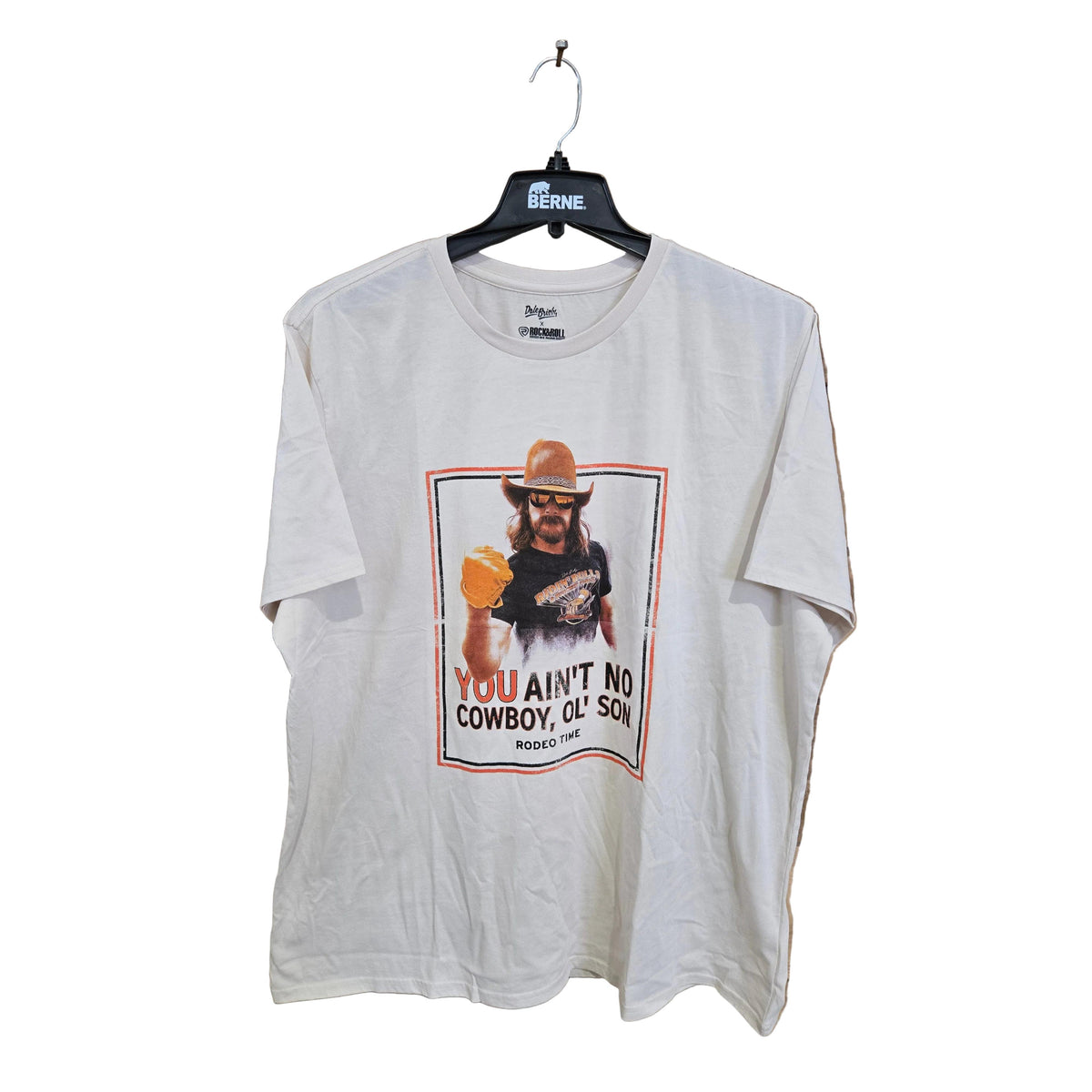 Rock & Roll Men's Dale Brisby You Ain't No Cowboy Short Sleeve Tee Shirt - Natural