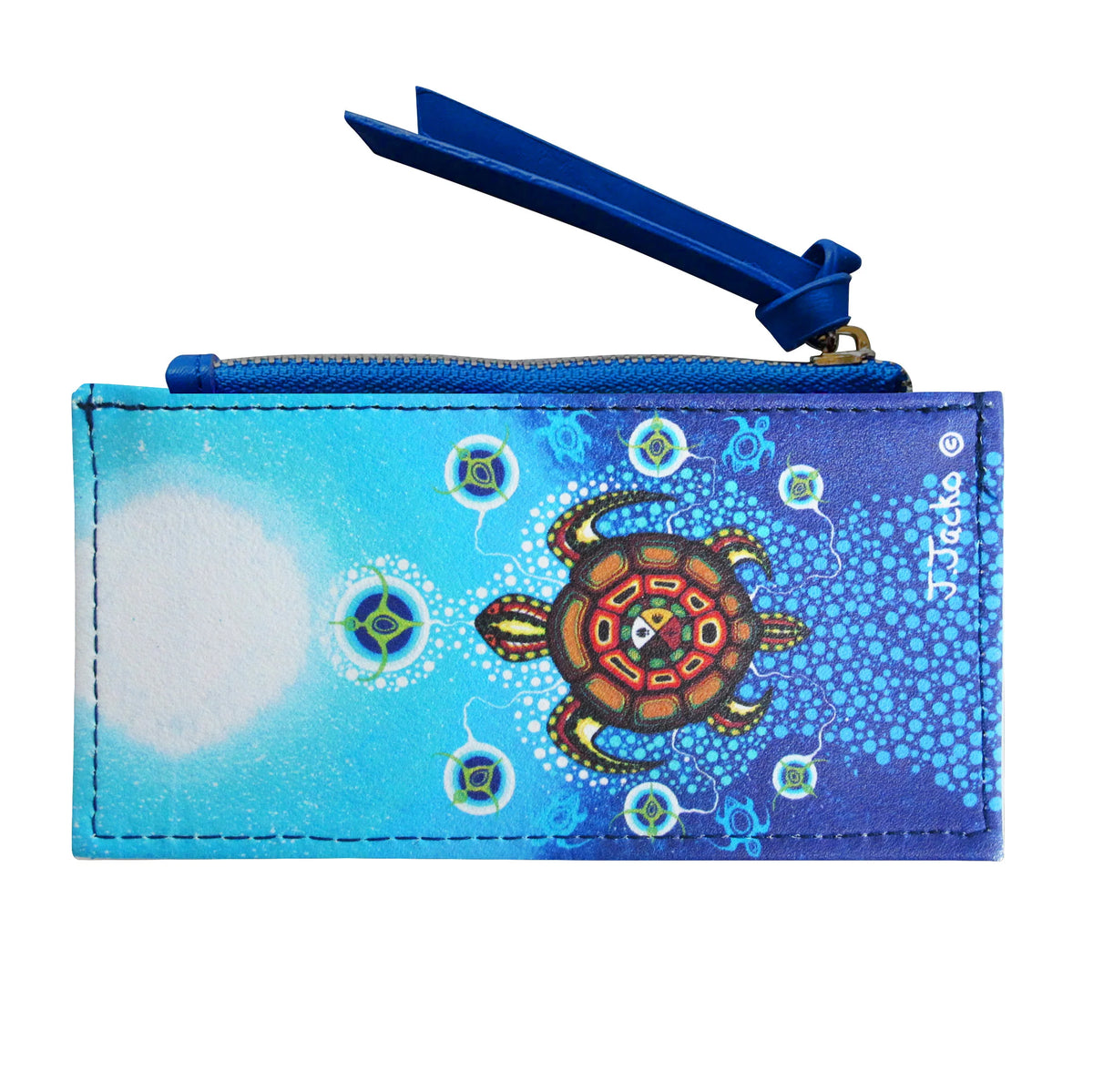 James Jacko Medicine Turtle Card Holder- Blue