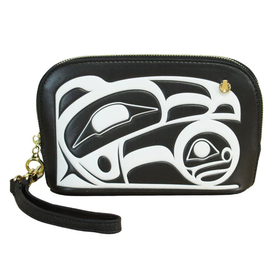 Roy Henry Vickers Raven Convertible Crossbody Bag- Black/White