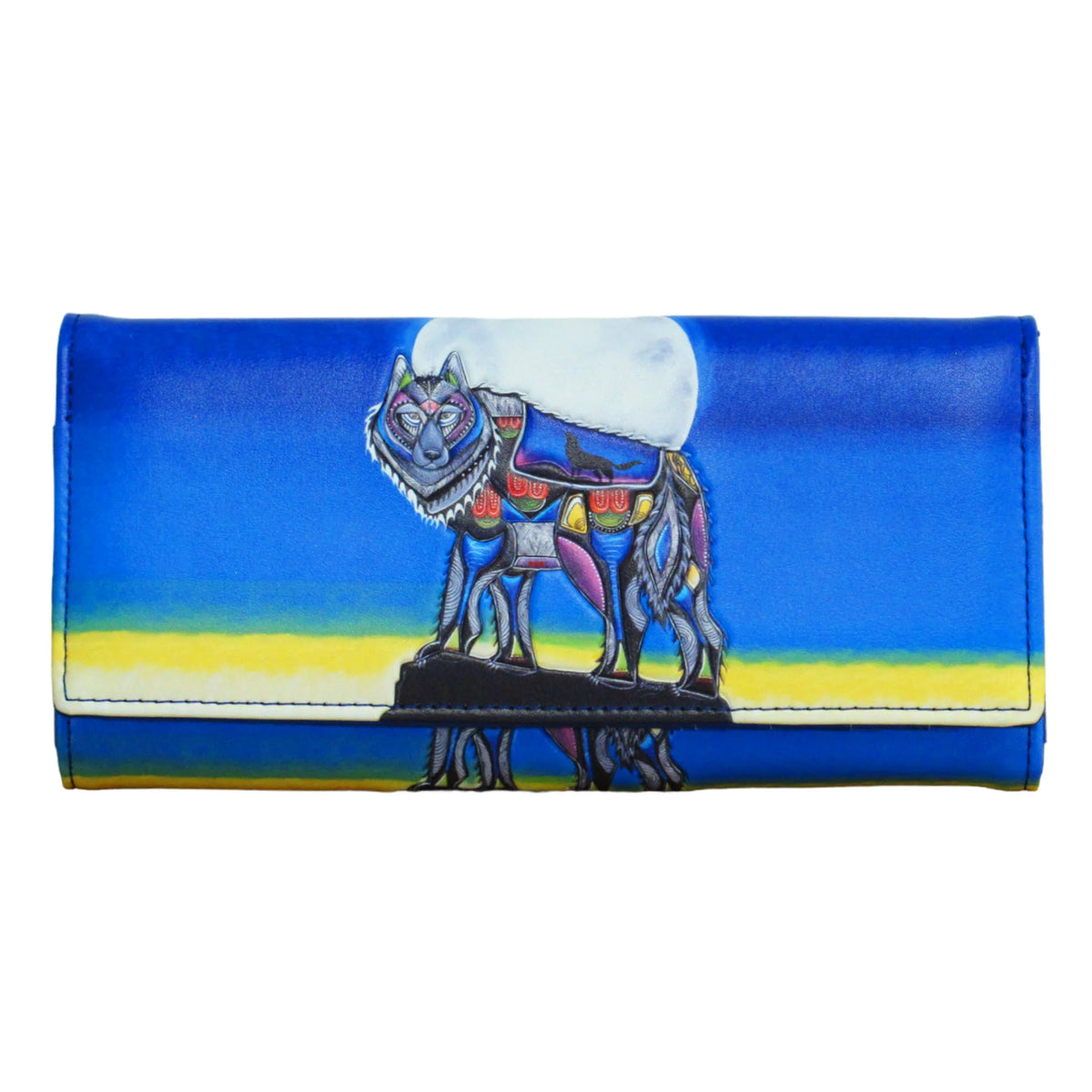 Jessica Somers Wolf Wallet- Blue