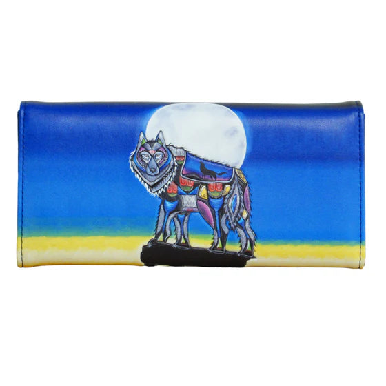 Jessica Somers Wolf Wallet- Blue