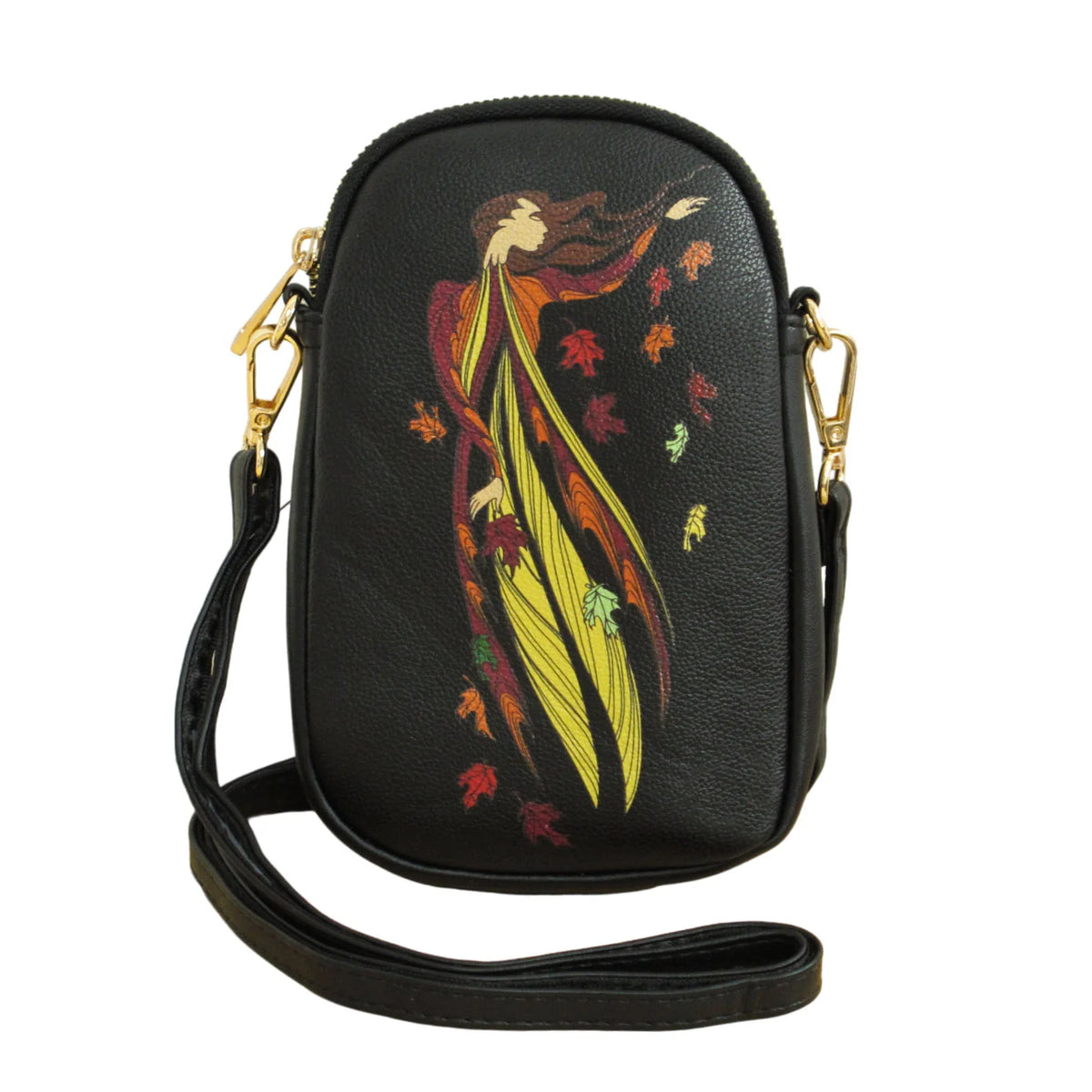 Maxine Noel Leaf Dancer Phone Bag- Black