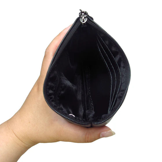Deb Malcolm Silver Threads Coin Purse- Black