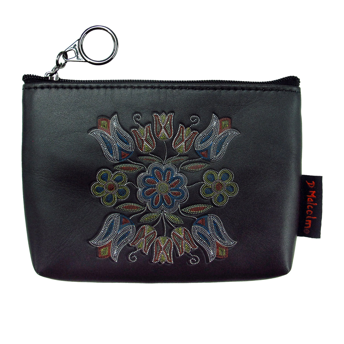 Deb Malcolm Silver Threads Coin Purse- Black