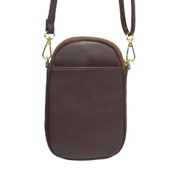 Emily Kewageshig A Skirt with a Story Phone Bag- Brown