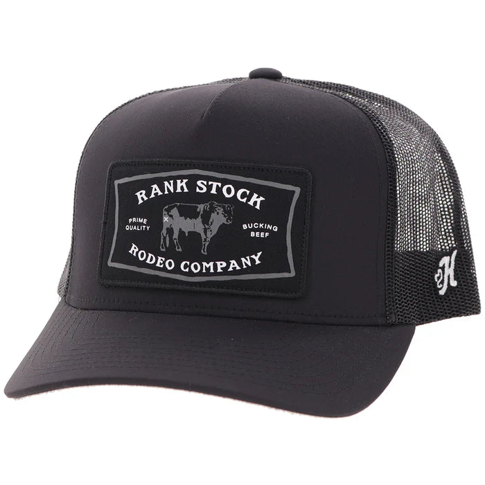 Hooey YOUTH Rank Stock Curved Bill Trucker Cap - Black