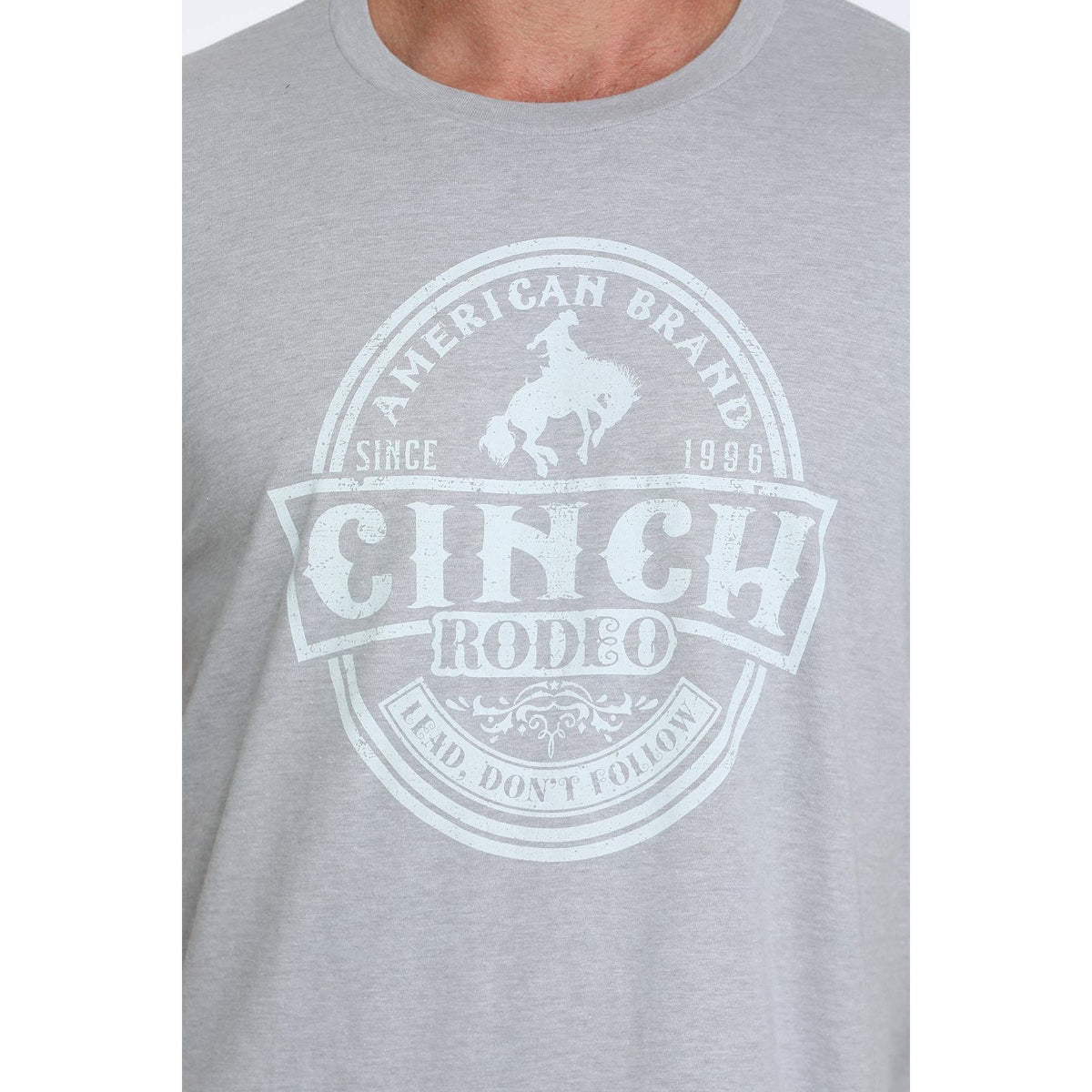 Cinch Men's Short Sleeve Tee Shirt - Grey