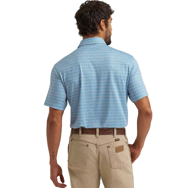 Wrangler Men's All Terrain Gear Men's Performance Polo Shirt - Papaya Punch