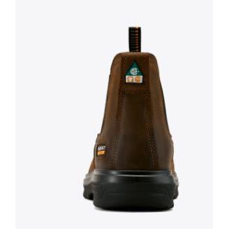 Ariat Men's Turbo Chelsea CSA Waterproof Carbon Toe Work Boot- Rich Brown - Irvine Tack & Western Wear