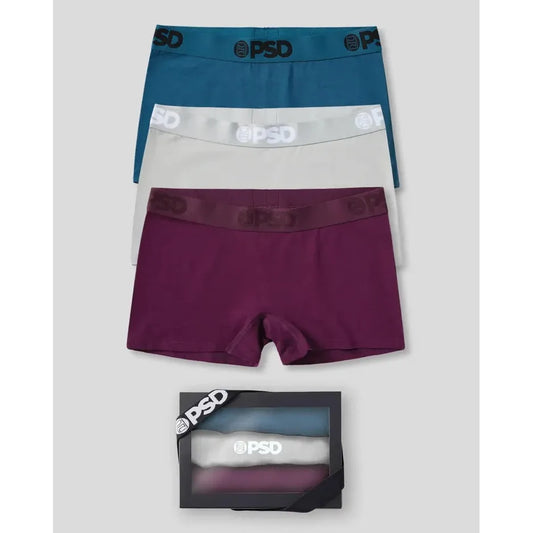 PSD Undergarments Women's Modal 3 Pack Boy Shorts - Love Bloom