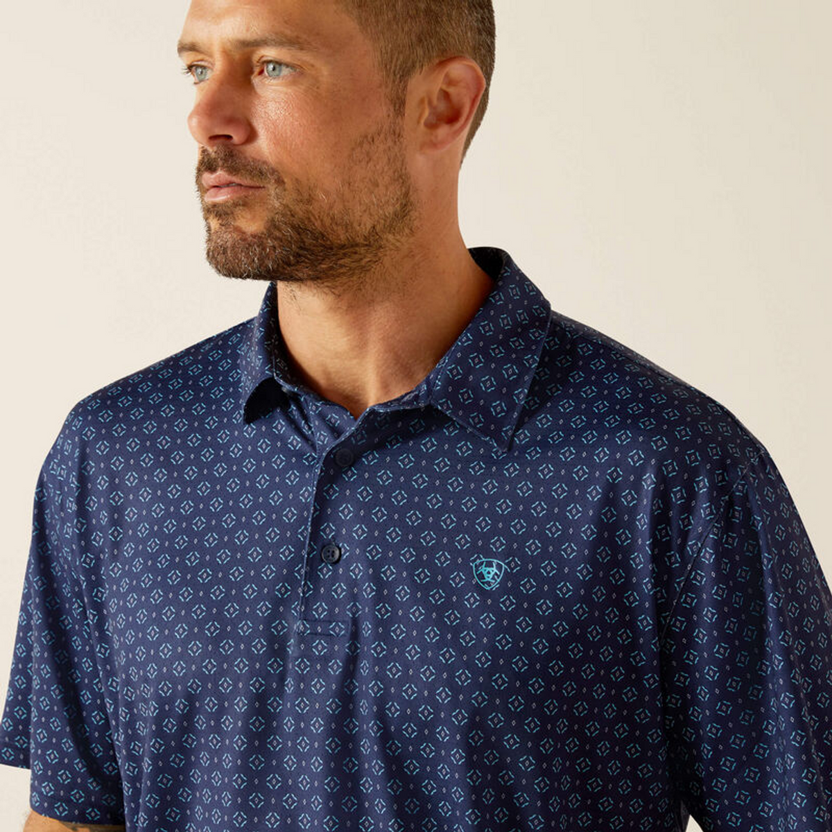 Ariat Men's 360 Airflow Short Sleeve Polo Shirt - Blue Depths