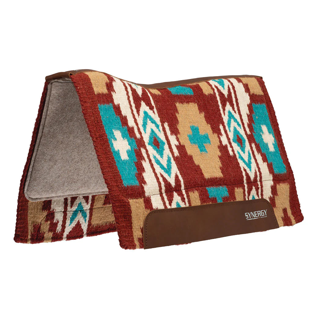 Weaver Synergy Contoured Performance Saddle Pad w/Merino Fleece - 33x38