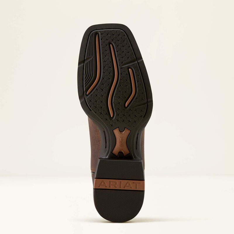 Ariat Men's Sport Rustler Wide Square Toe Cowboy Boot- Toffee Hippo Print Rich Oak - Irvine Tack & Western Wear