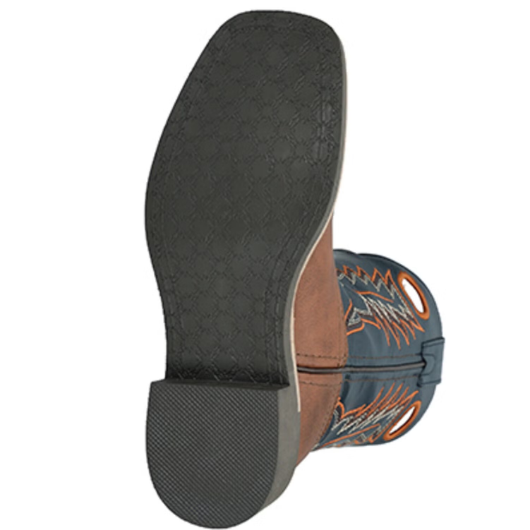 Smoky Mountain Boots Kid's El Paso Cowboy Boots-Brown/Blue - Irvine Tack & Western Wear