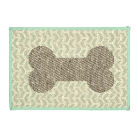 Bella Fashion Feeding Mat - Geo Bones Aqua