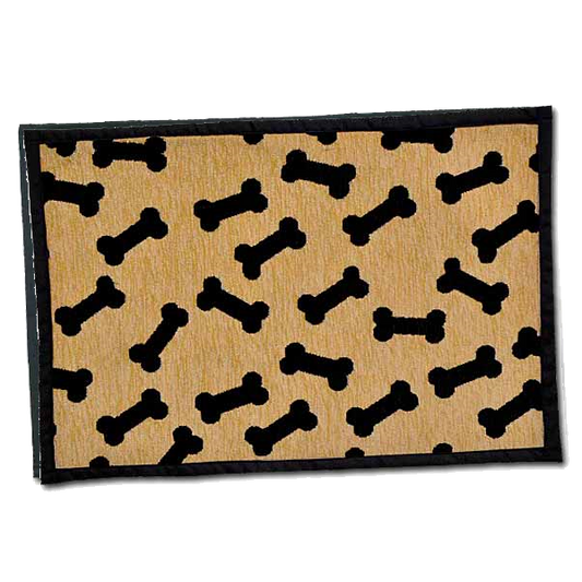 Bella Fashion Dog Dancing Bones Chenille Mat