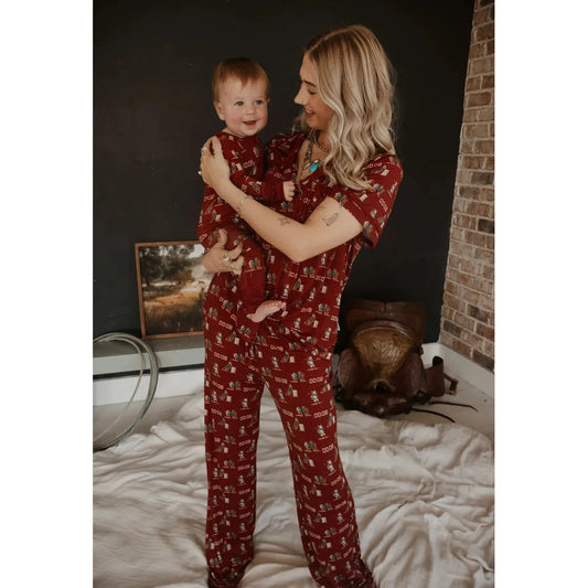 Boots & Bows Rodeo Nights Adult Sleep Set- Brown