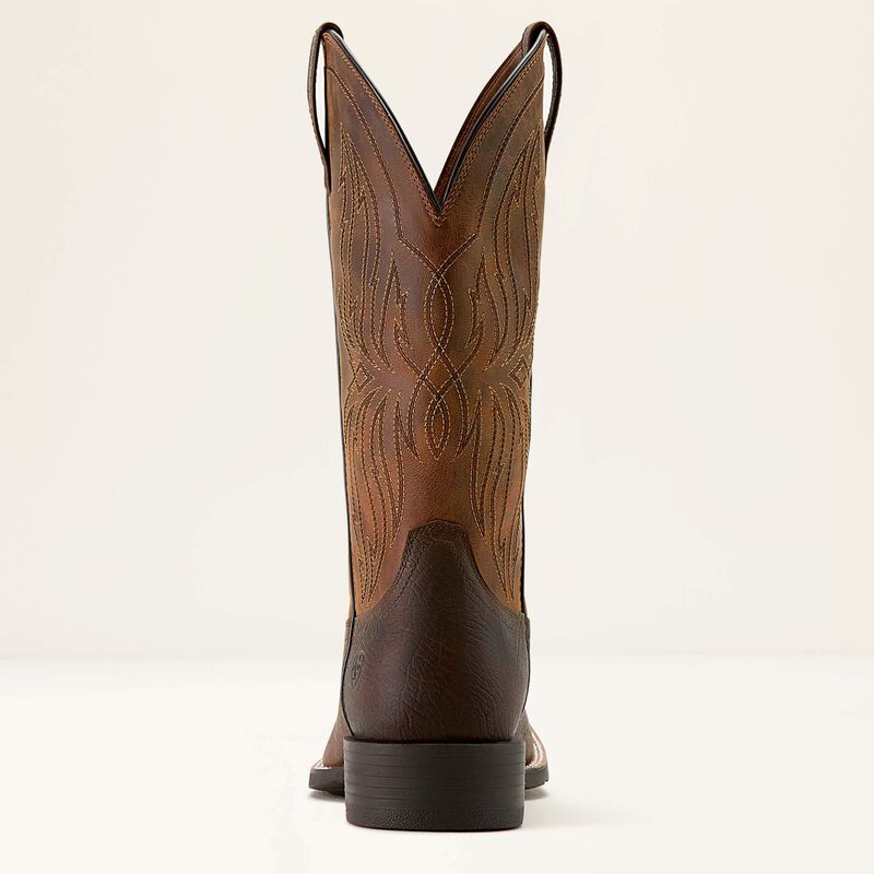 Ariat Men's Sport Rustler Wide Square Toe Cowboy Boot- Toffee Hippo Print Rich Oak - Irvine Tack & Western Wear