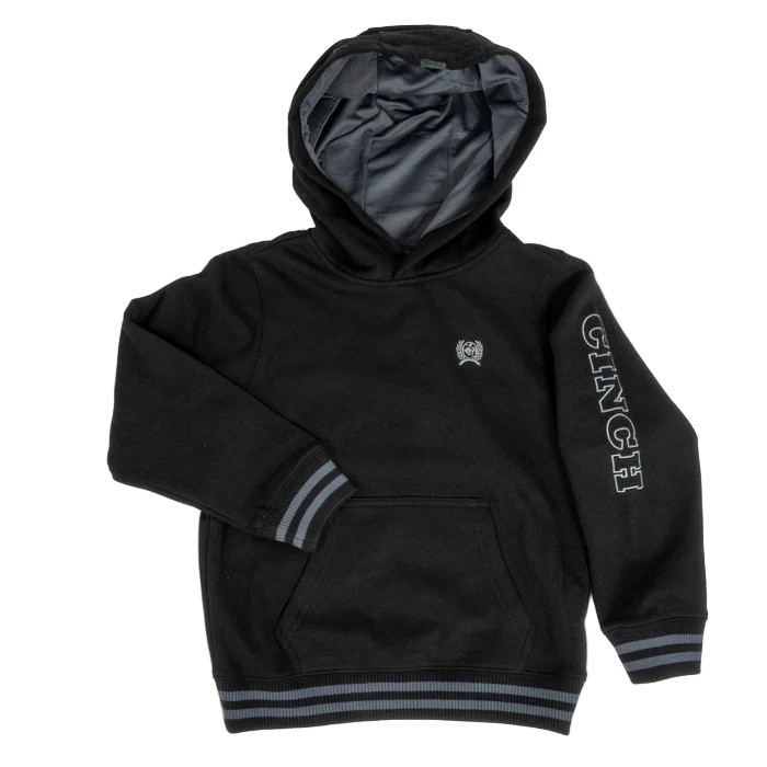 Cinch Boy's Long Sleeve Pullover Hoodie - Black - Irvine Tack & Western Wear