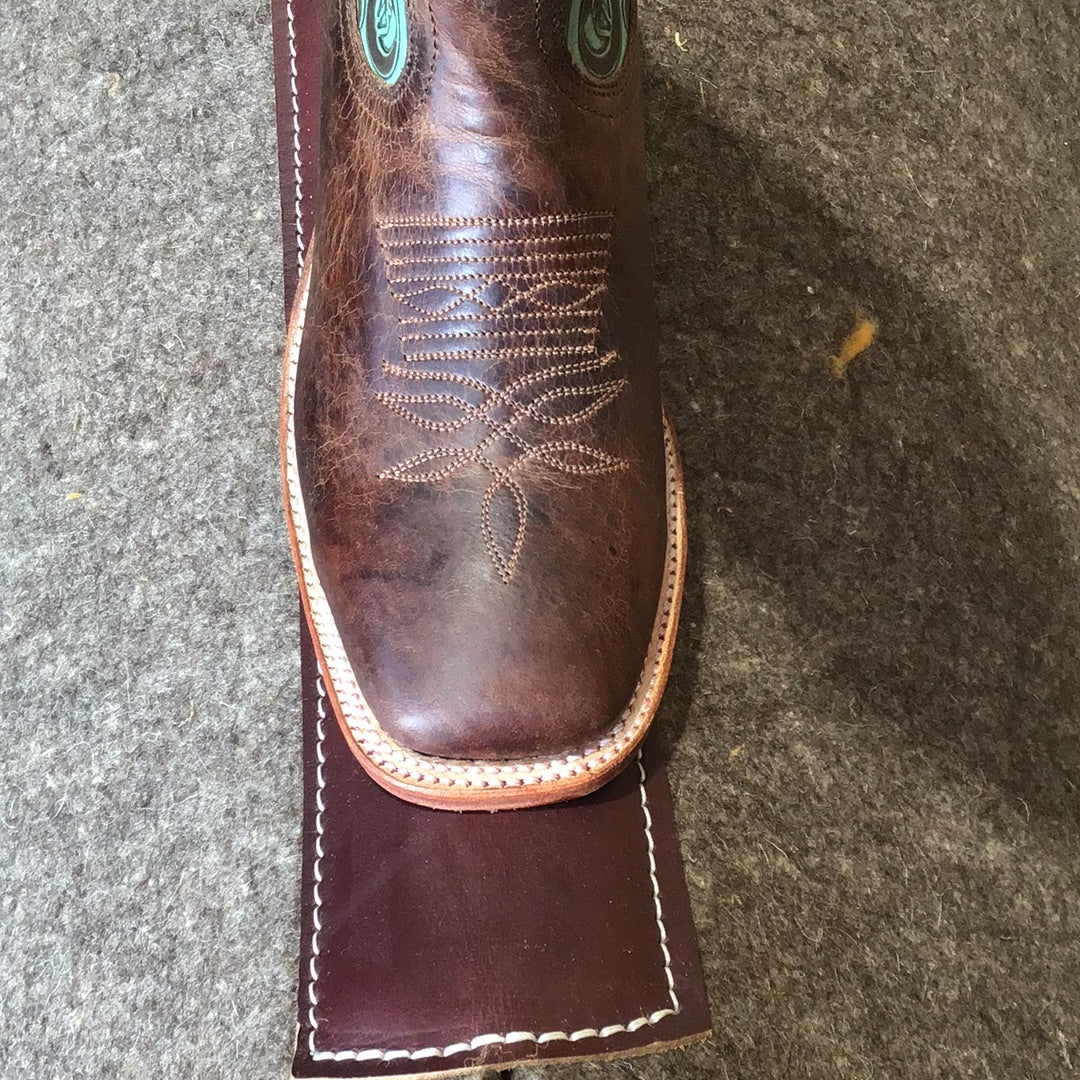 Boulet Women's Wide Square Toe Western Boots - Navajo Honey/Joker Turquoise Brown