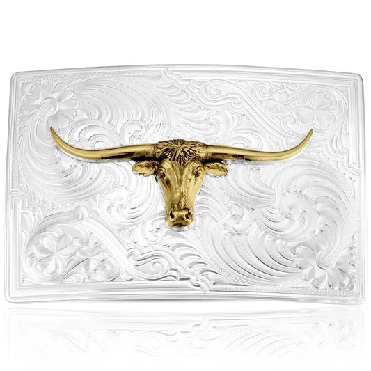 Montana Silversmiths Open Country Longhorn Belt Buckle