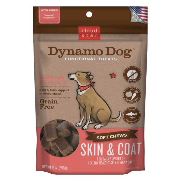 Cloud Star Dynamo Functional Soft Chews Skin Coat - Salmon