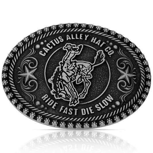 Montana Silversmiths Ride Fast Die Slow Belt Buckle