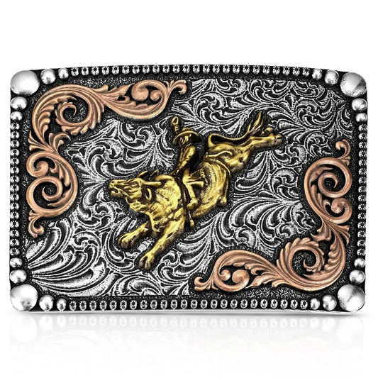 Montana Silversmiths Relentless Ride Rank Belt Buckle