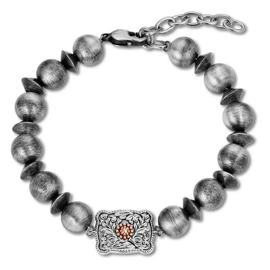 Montana Silversmiths Cowgirl Pearls Buckle Bracelet