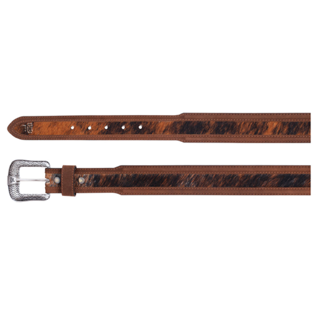 Red Dirt Hat Co Men's Hair on Trapunto Leather Belt - Brown - Irvine Tack & Western Wear