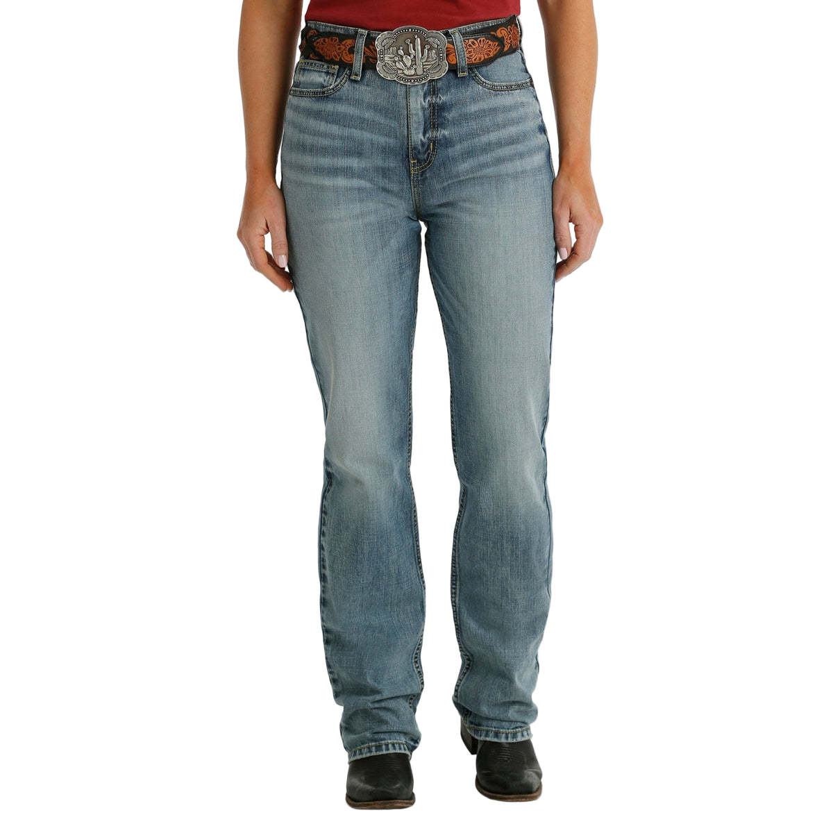 Cruel Women's Quinn High Rise Relaxed Straight Jeans - Light Stonewash