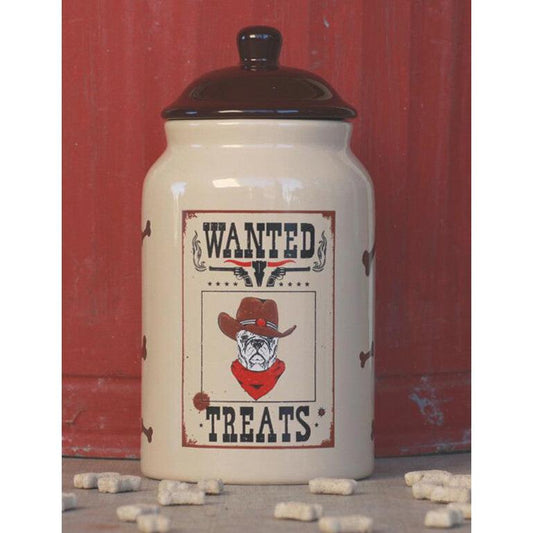 West Creation Ceramic Dog Treat Jar - Beige