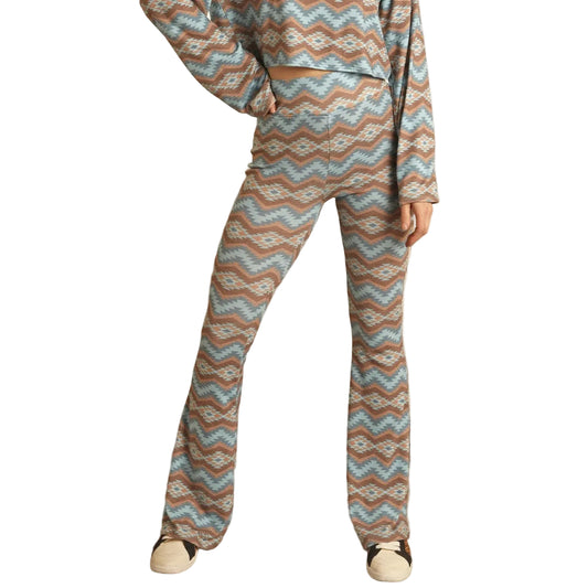Range by RR Women's Chevron Aztec Print Pants - Stillwater