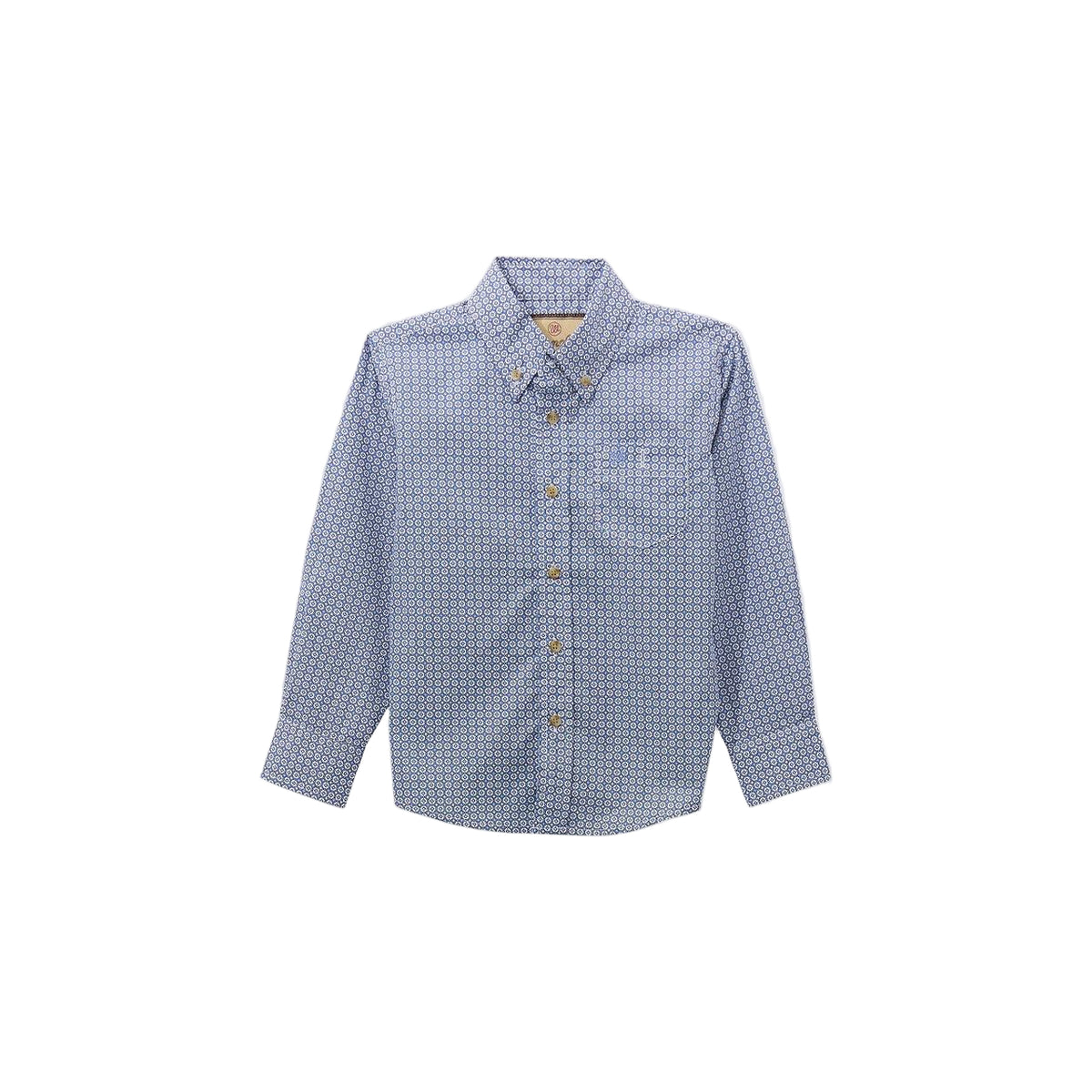 Wrangler Boy's Long Sleeve Shirt - Dusty Blue